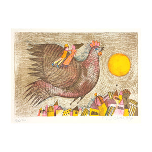 DEBERDT FRANÇOISE, En vol avec le coq, 1997