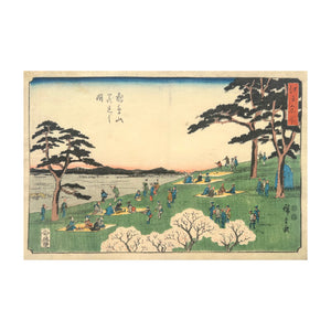 HIROSHIGE UTAGAWA I, Cherry-blossom Viewing at Asuka Hill (Asukayama hanami no zu), from the series Famous Places in Edo (Edo meisho)