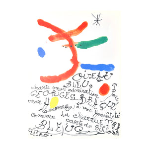 MIRÓ JOAN, Oiseau bleu, 1964