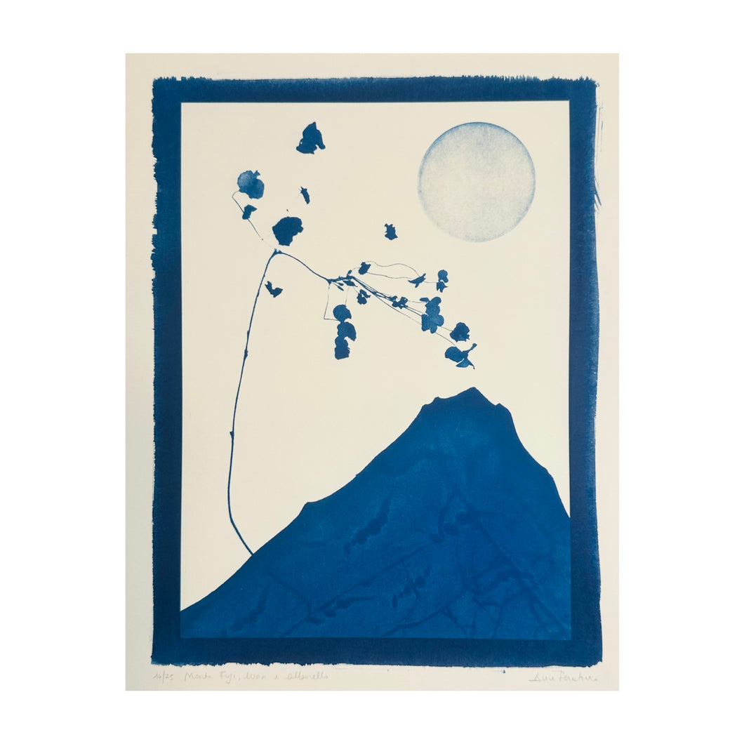 SERAFINO ALICE, Monte Fuji, luna e alberello, 2017